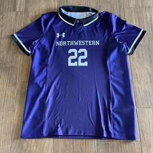 Under Armour  Northwestern Wildcats Collar Soccer Jersey Mens L